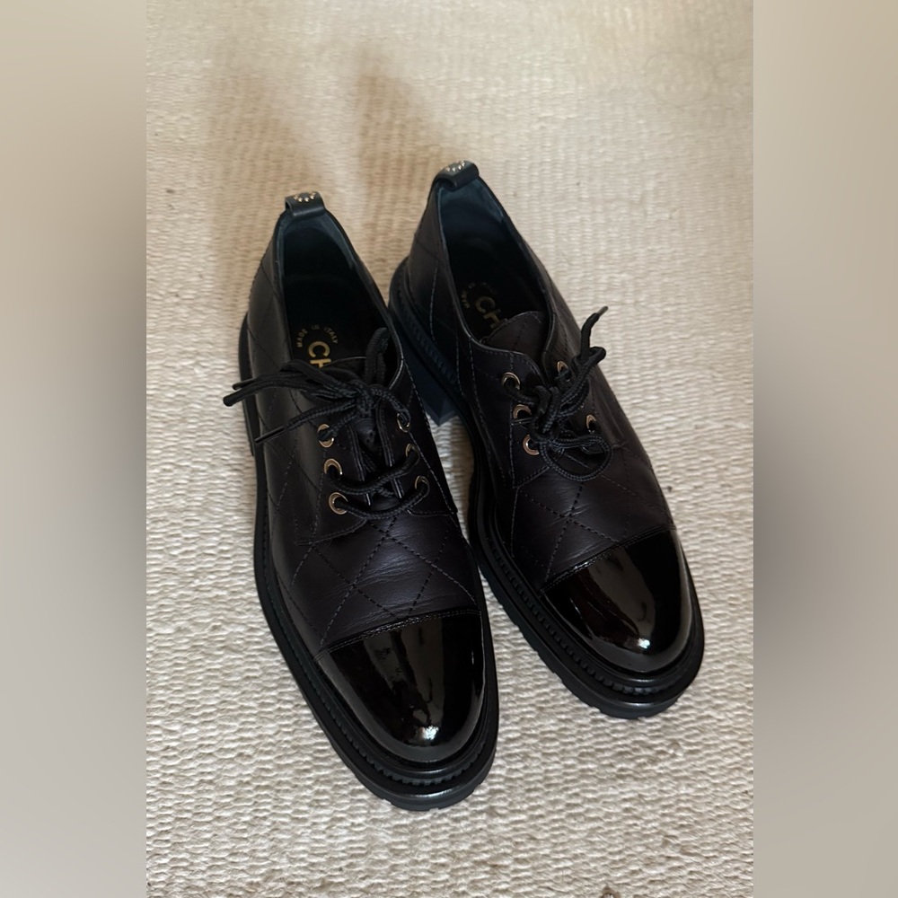 Chanel Quilted Leather Oxfords